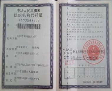 組織機(jī)構(gòu)代碼證